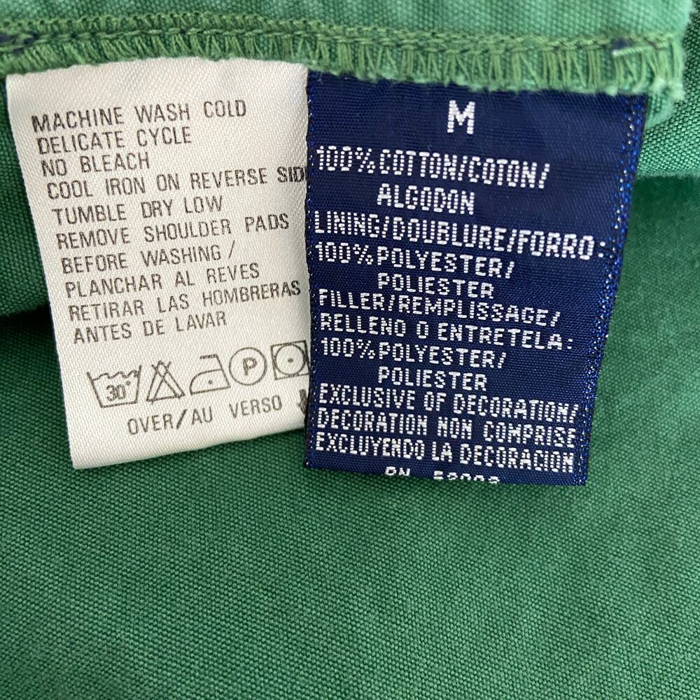 Vintage Oversized Green Long Lightweight Faux Leather Trim Coat - Women's Size M - Picture 4 of 6